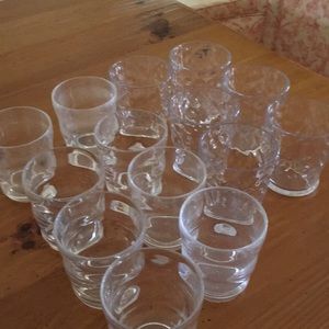 Patio glasses. Clear plastic